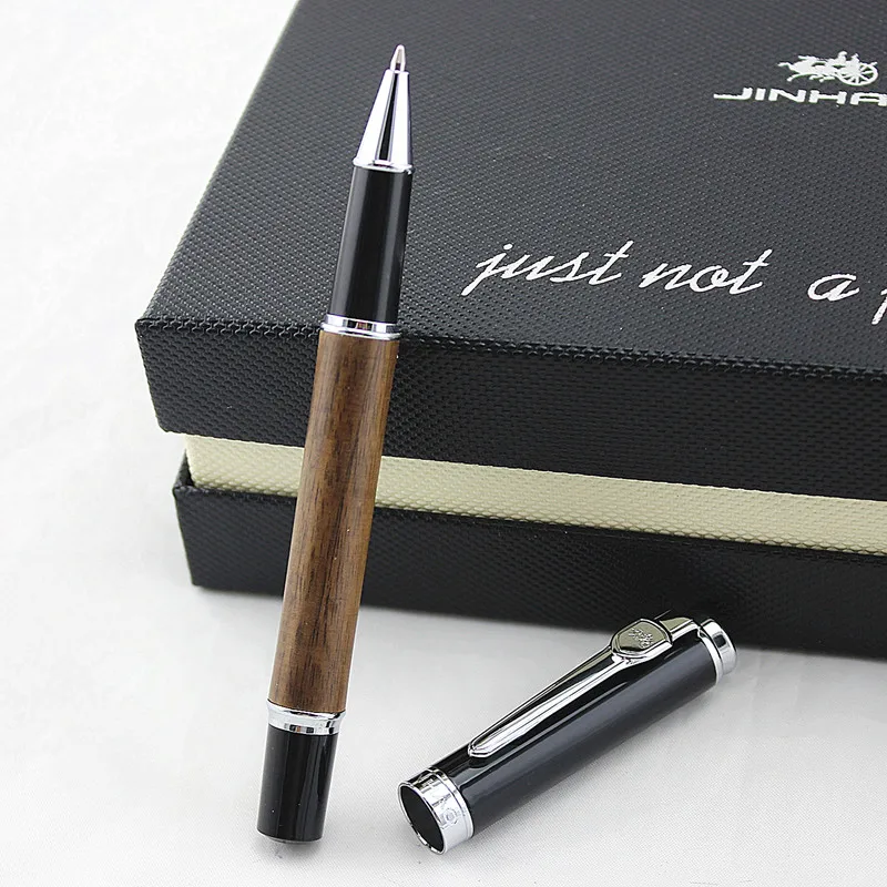 Ручка роллер Jinhao Rosewood с чернилами деревянная баррель винтажная ручка для письма