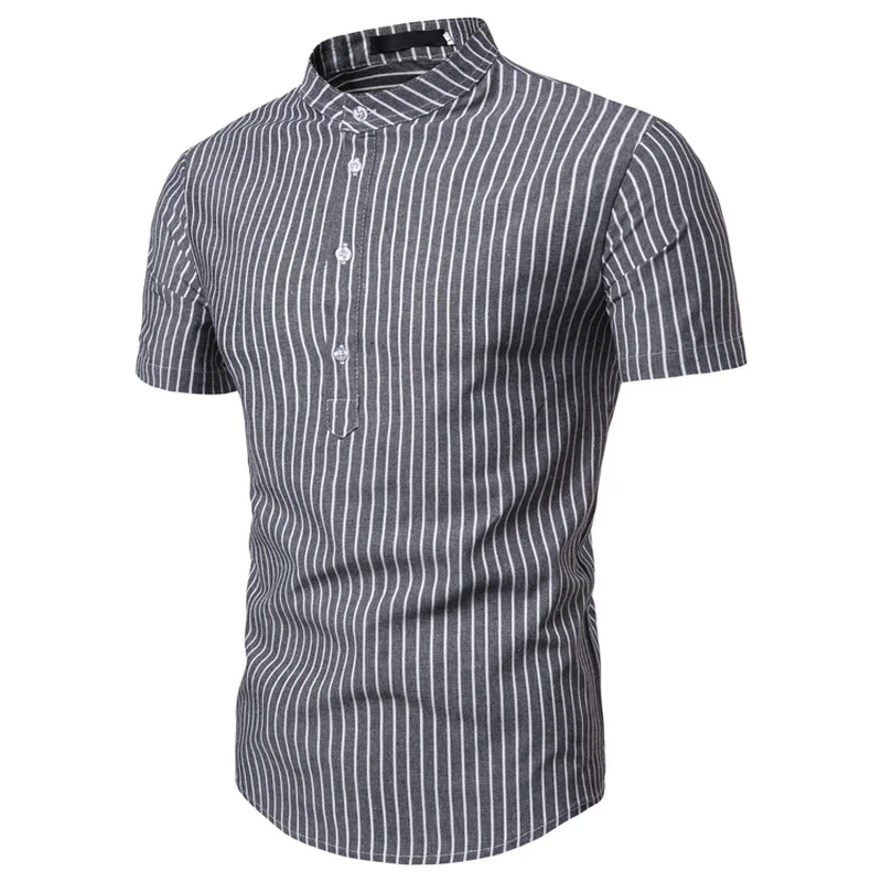 2020 летняя новая мужская рубашка поло повседневная полосатая хлопковая с