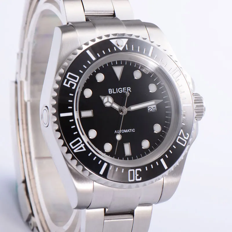 Мужские часы с Циферблатом из нержавеющей стали 44 мм|Мужские механические часы| |