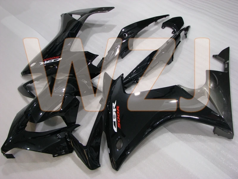 CBR 500 RR 14 комплектов кузова CBR500 13 черные Обтекатели CBR500R 2013 2014 обтекатель для
