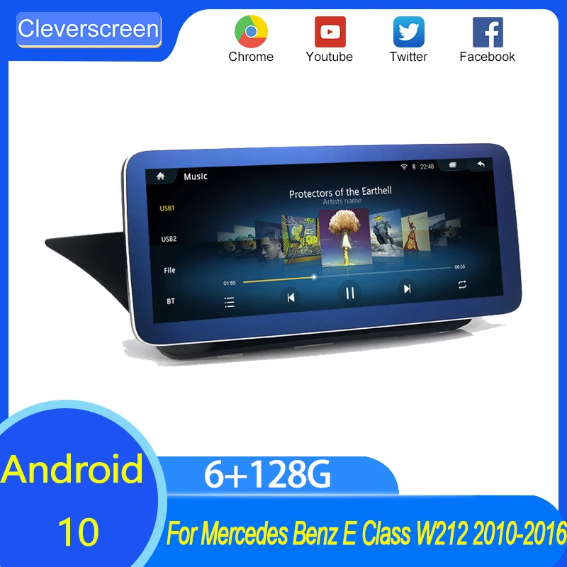 

Автомобильная магнитола на Android 10, 12,3 дюйма, с GPS-Навигатором, для Mercedes Benz E Class W212 2010-2016