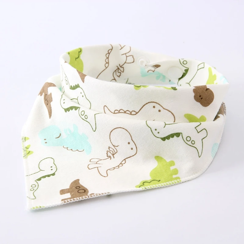 

Double-Layer Snap Baby Bibs Triangle Infant Saliva Towel Drool Bibs for Boys and Girls Newborn Toddler Soft Cotton Scarf