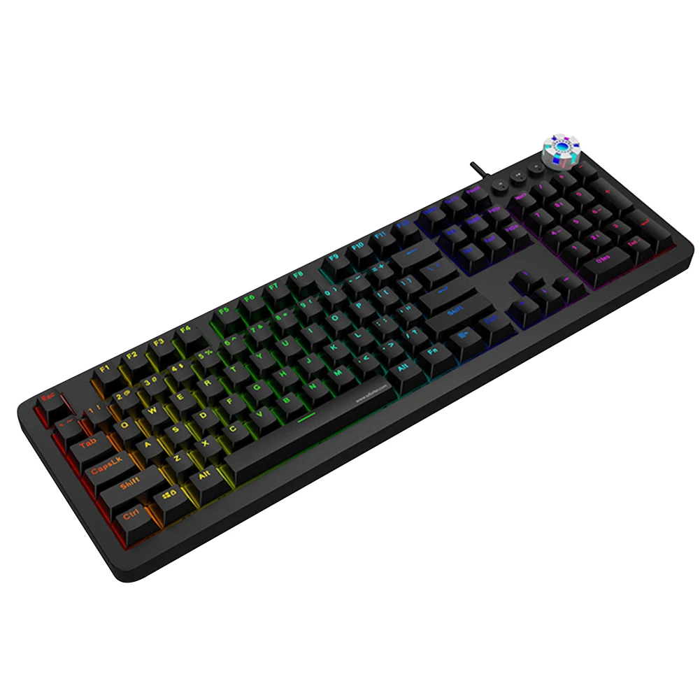 

RGB Backlight 104 Keys Anti Ghosting Blue Switches Ergonomic Computer Plug And Play Home Office Mechanical Gaming Keyboard