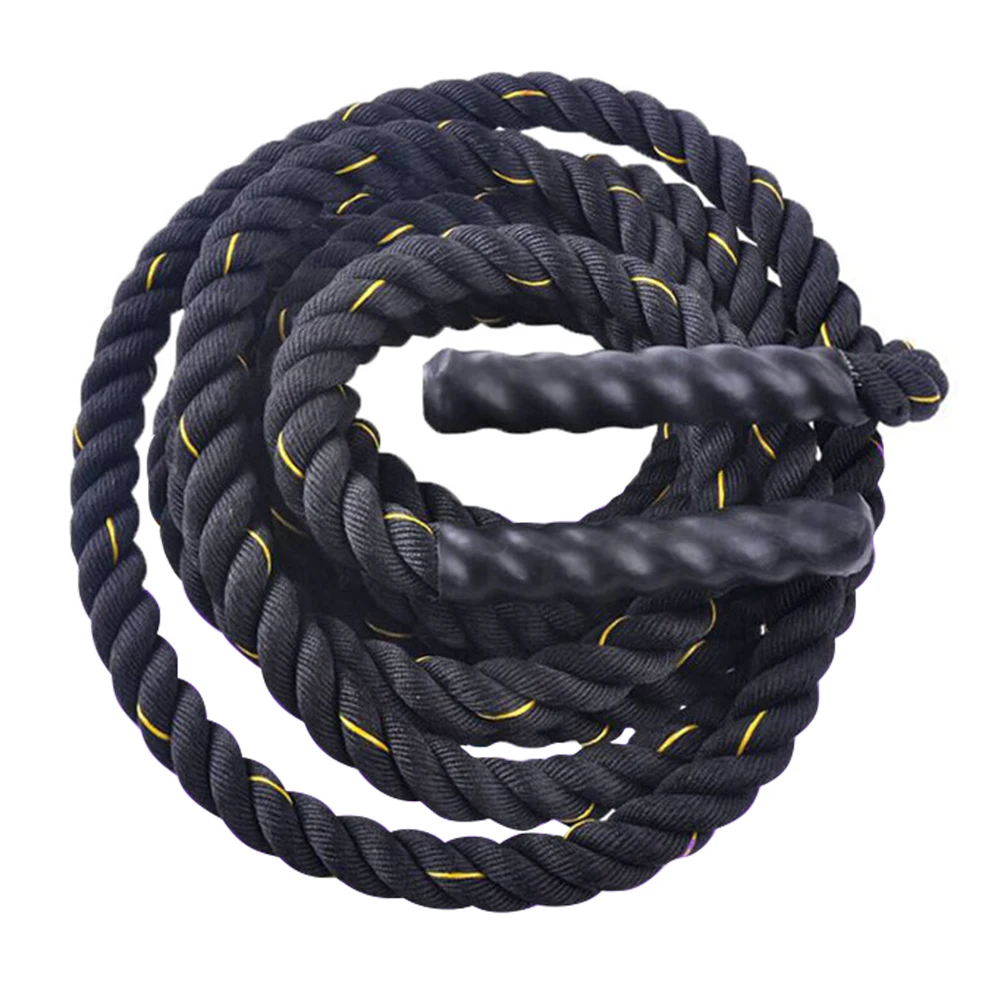 

Fitness Weighted Battle Rope Heavy Skipping Jump Rope 9ft Length 1 inch Diameter Exerciser Equipments Gym Training