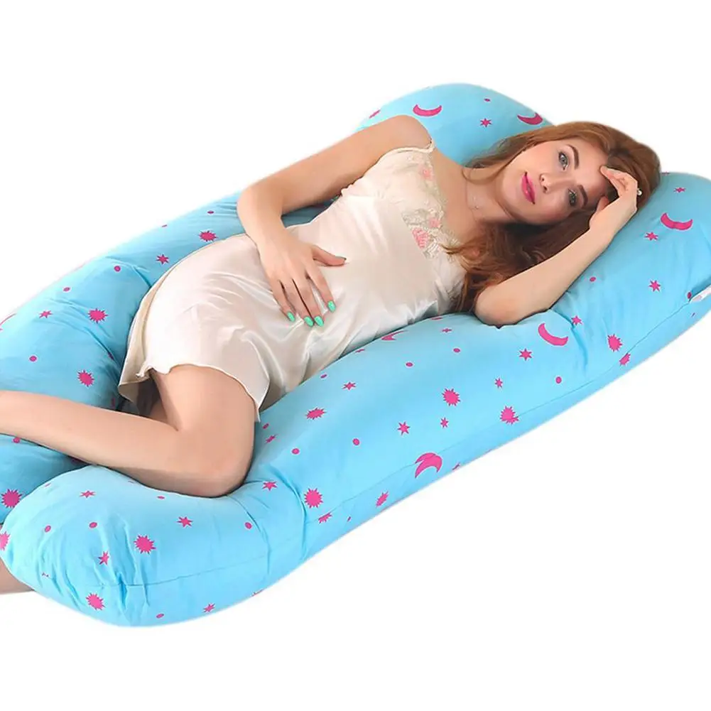 

Sleeping Support Pillow For Pregnant Women Body Cotton Rabbit Print U Shape Maternity Pillows Pregnancy Side Sleepers