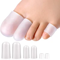 6pcs silicone toe tube hammer toe correction corn blister bunion pain relief protection gel cover toe separator toot care tool
