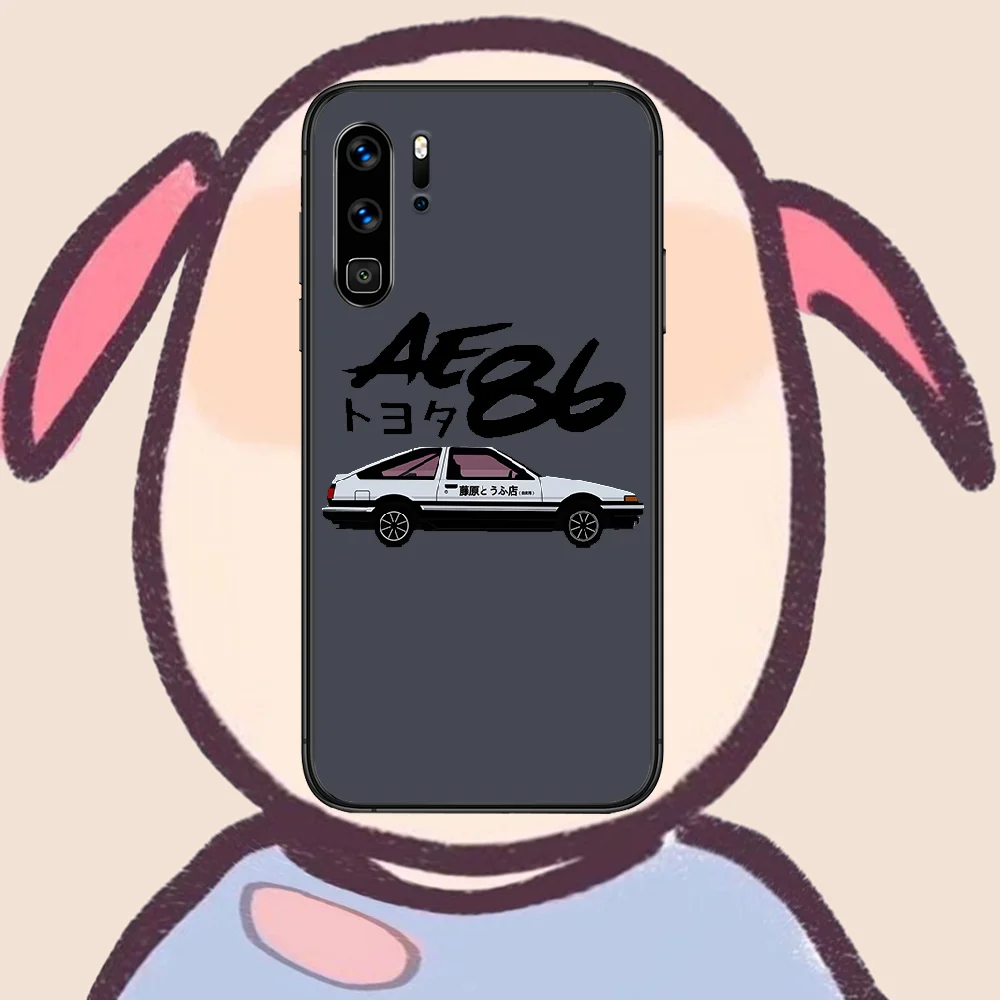 

AE86 Car Phone Case For Huawei P Mate 10 20 30 40 Lite Pro smart Z 2019 nova 5t black Bumper Soft Etui 3D Back Silicone Hoesjes