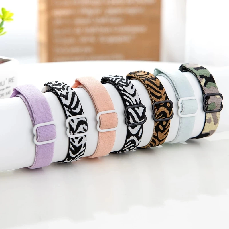 

2021 New Nylon Loop Strap For Xiaomi Mi band 3/4/5 Bohemia Elastic Watch Replacement Strap For Mi band 5 4 3 Wristband Bracelet