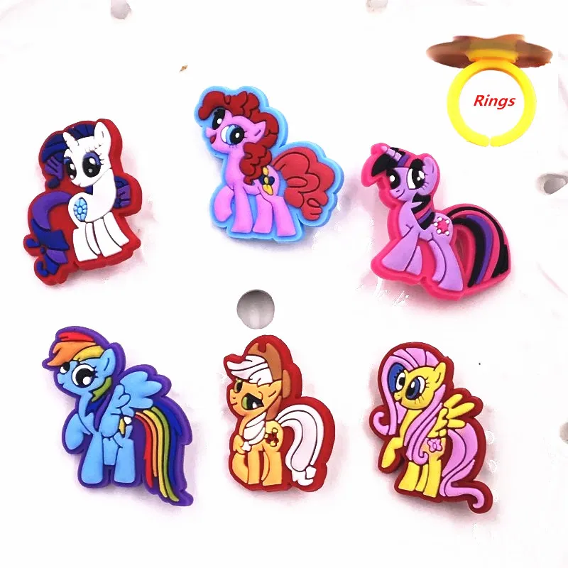 1 шт. мультяшный значок мягкий мой маленький пони животного единорог кольца на