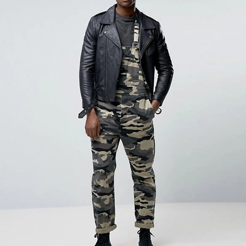 Мужской модный камуфляжный комбинезон мужской ретро-комбинезон повседневный