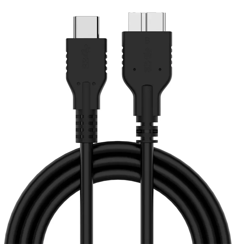 USB 3,1 type C к USB 3,0 Micro B кабель 5 Гбит/с type-C коннектор для передачи данных адаптер для жесткого диска смартфона ПК OTG USB-C телефона ноутбука - Цвет: Черный