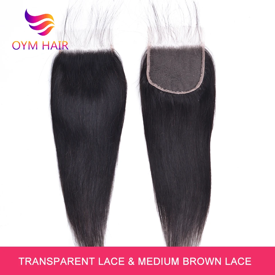 Прямые волосы OYM HD Прозрачная Кружевная застежка свободные/Средние/три части
