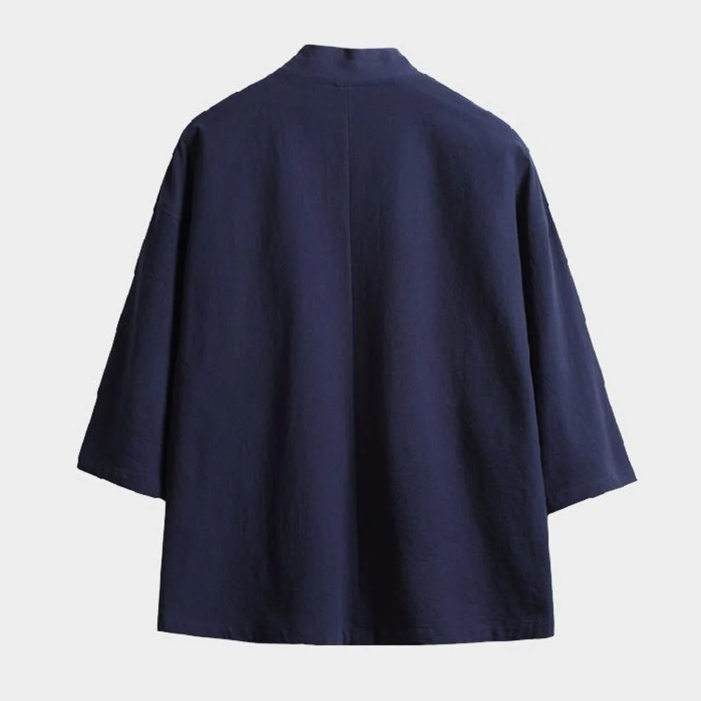 Мужское кимоно костюм самурая уличная одежда большие размеры Haori азиатская Yukata