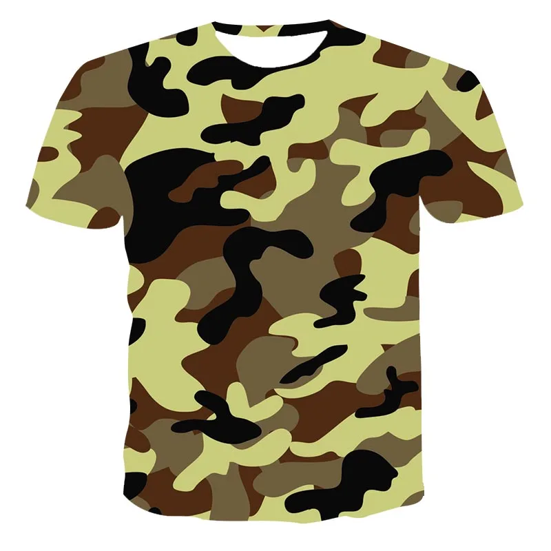 

3D Printing 2021T-Shirt New Summer Men's Short Sleeve 【Camouflage】 Casual Fashion StyleLarge Size Tops 110-6XL Customizable