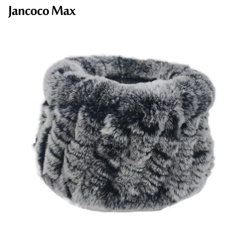 Jancoco Max эластичный Настоящий мех кролика повязка на голову женская мода шеи