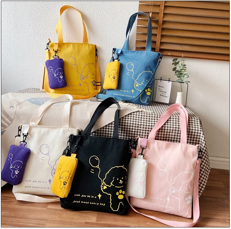 Новинка 2024 Корейская версия удобная вместительная сумка-мессенджер Холщовая