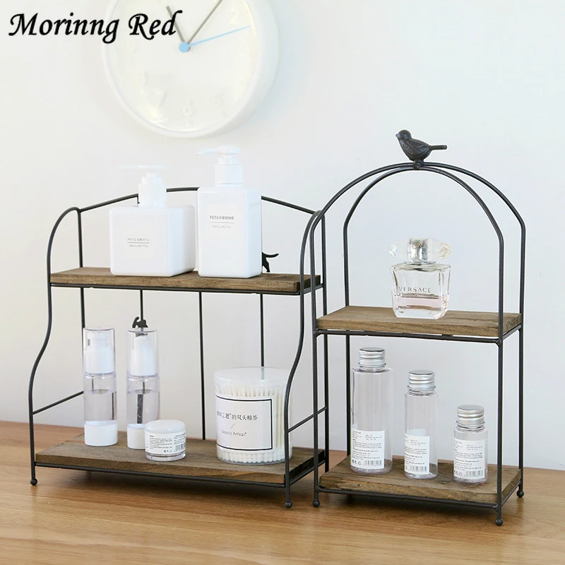 Стеллаж для хранения косметики из кованого железа настольный держатель духов