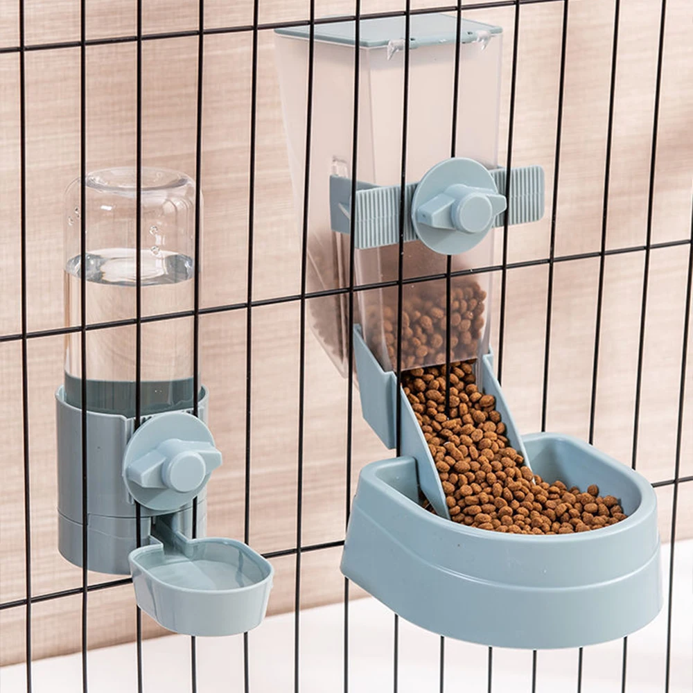 

Pet Dog Cat Feeder Automatic Water Bottle Dispenser Hanging Bowl Food Auto Dispenser For Puppy Cats Rabbit Pet Feeding Product