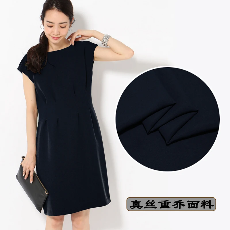 

Advanced solid color heavy Chinese silk fabric 30mm summer anti-wrinkle silk dress fabric wholesale silk cloth 114cm