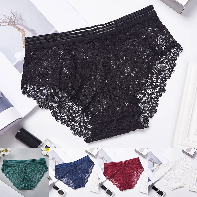 Модные новые женские сексуальные кружевные сетчатые однотонные трусики|Женские