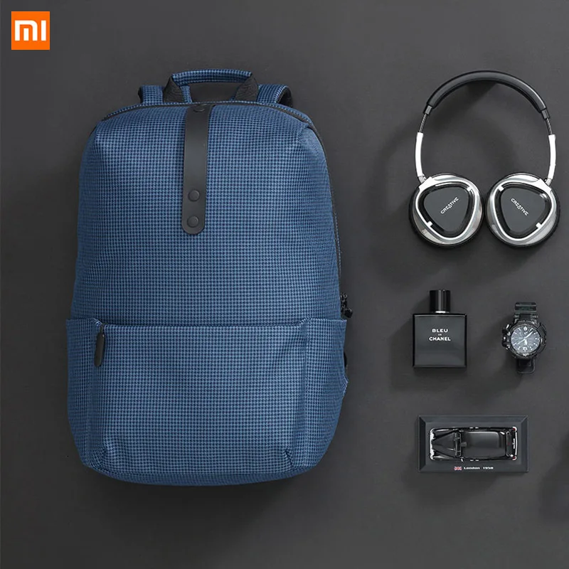 Повседневный Рюкзак Xiaomi Mijia мужские однотонные рюкзаки из полиэстера для девушек