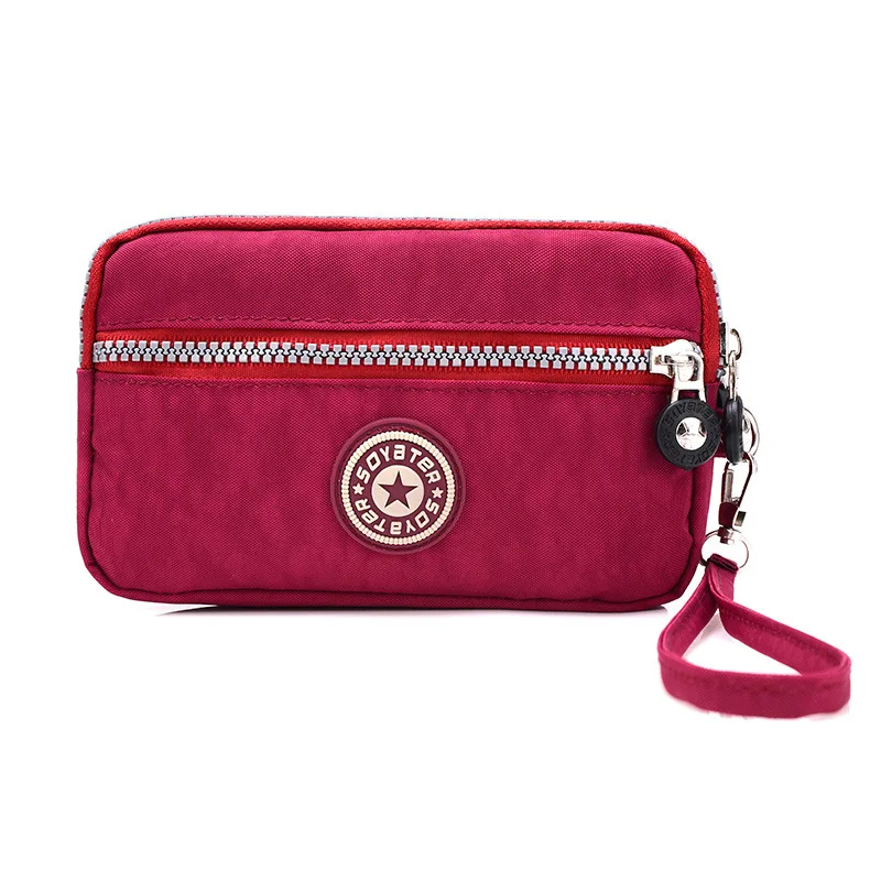 

Pure Color Female Bag Small Canvas Hand Bag Female Hand Bag Cloth Wallet Mobile Phone Bag Key Case Long Nylon Coin Purse