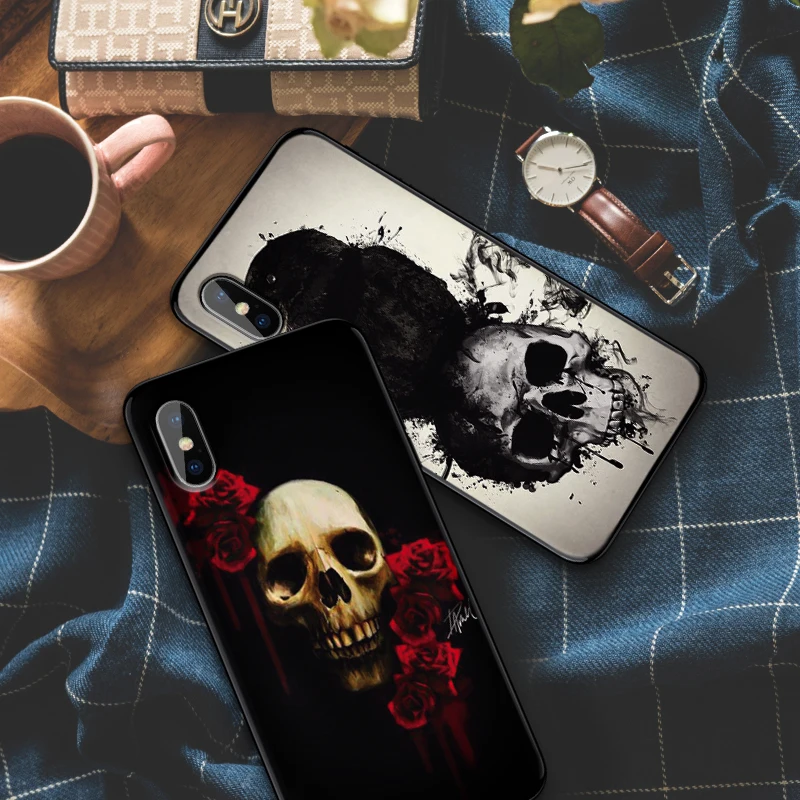 Сатана Ужасный Череп Мягкий ТПУ чехол для телефона iPhone 11 Pro Max X XS XR 8 7 6 5 s Plus