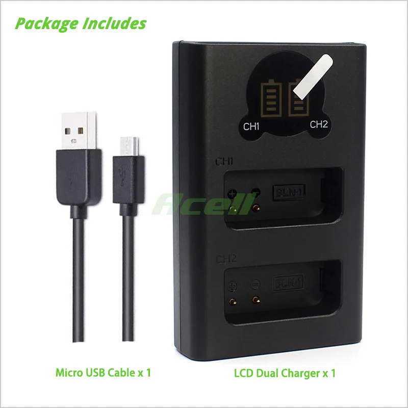 BLN-1 BCN-1 LCD Dual Battery Charger for OLYMPUS E-M5 Mark II E-M1 PEN-F E-P5 E-M5II Camera | Электроника