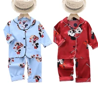 kids clothes mickey minnie cartoon set 2pcs boys girls sleeping pajamas clothes toddler childrens homewear costume