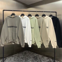 high street mens essentials sweatshirt hoodie 100 cotton 3d print rubber logo hip hop loose unisex fashion oversize hoodie