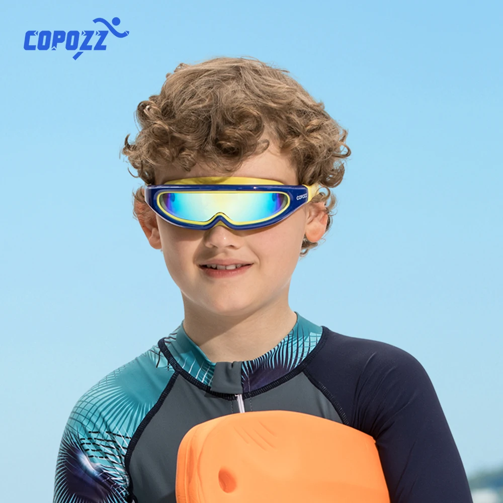 COPOZZ профессиональные очки для плавания для детей, детские УФ-противотуманные водонепроницаемые Регулируемые очки для плавания в бассейне, очки для плавания