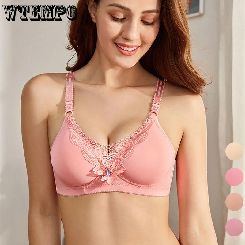 

Для женщин бюстгальтер с эффектом пуш ап размера плюс увеличивающий грудь, цельный тонкий бюстгальтер Беспроводной собирать сексуальный б...