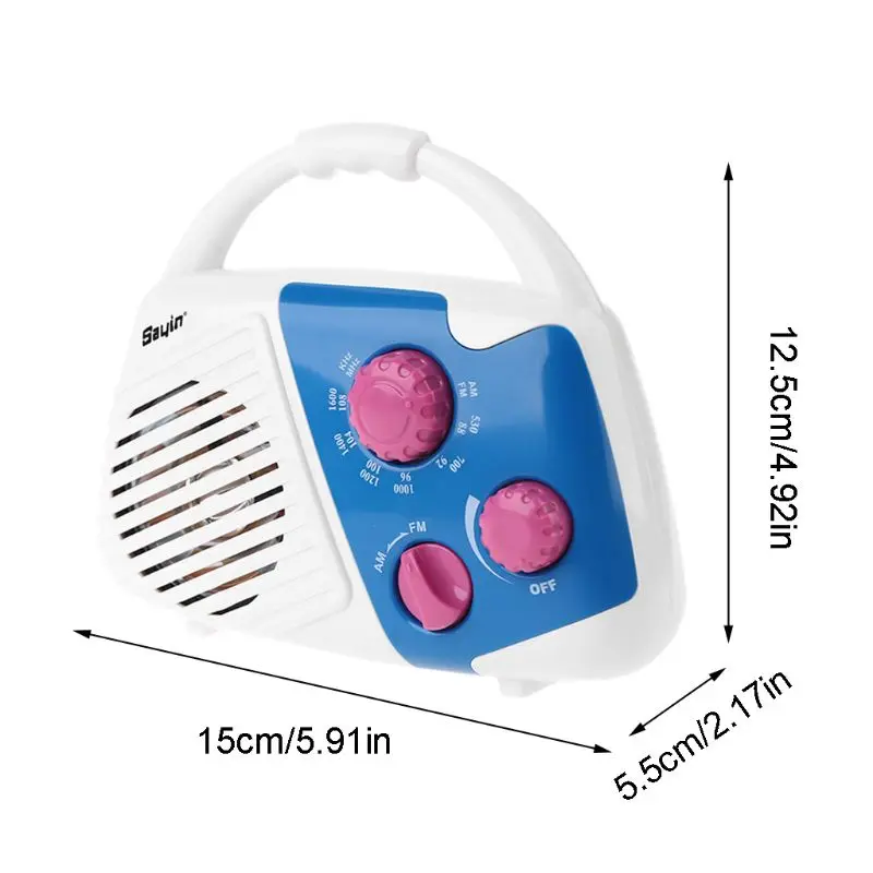 

Waterproof AA Battery AM FM Radio Shower Radio With Speaker for Bathroom