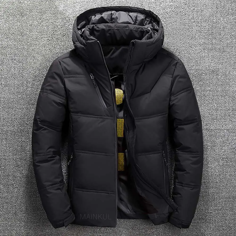 

New winter products men's winter coat coat casual autumn stand-up collar puffer thick hat white duck down warm coat parka winter