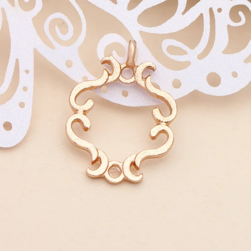 100pcs Zinc Alloy Metal Casted Hollow Vine Flower Pendant Connectors Charms Bracelet Earrings Making DIY Jewelry Accessories | Украшения и