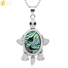 CSJA красочное ожерелье из натуральной морской черепахи, ракушки, Новая Зеландия, пава, морская черепаха, милое животное для мужчин и женщин, ювелирные изделия G277