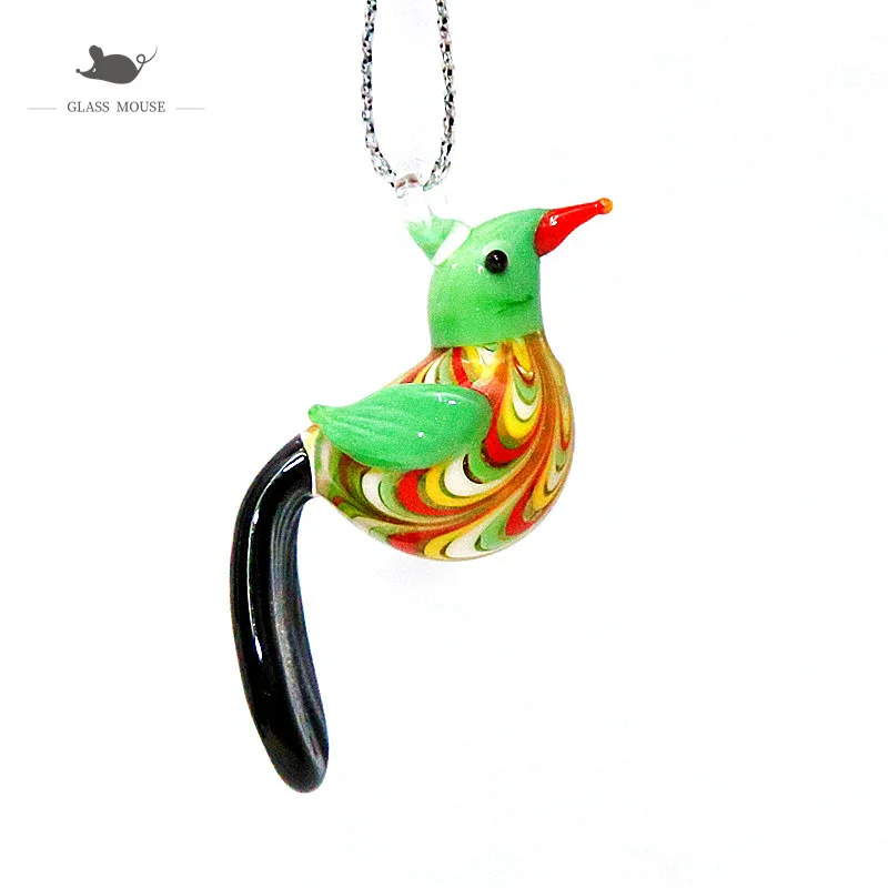 

Hanging Christmas tree ornament glass bird figurine Pendant murano handmade animal charm Accessories for home decoration gifts