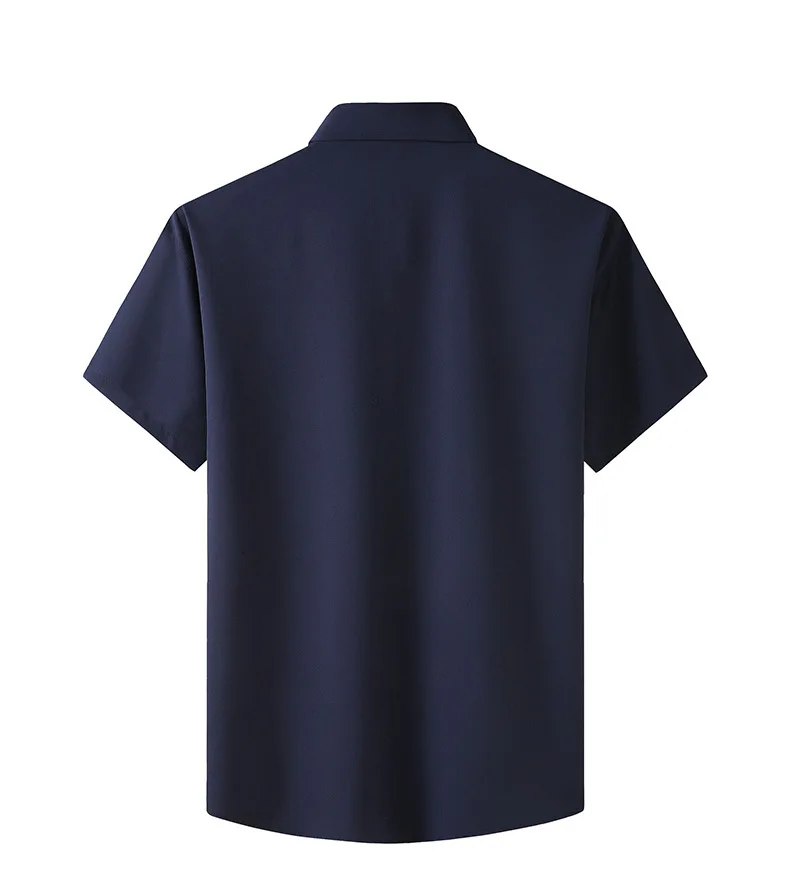 Рубашка мужская офисная с коротким рукавом фиолетовая черная синяя большого