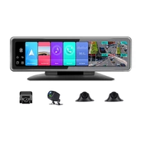t88 12inch 4chs 4g android 9 0 streaming media 4 cams car dvr 360 degree panoramic hd driving recorder dash cam android