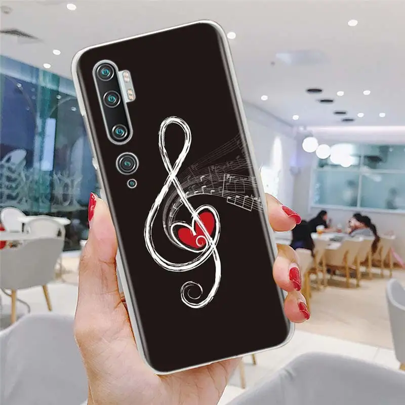 

Phone Case for Xiaomi Mi 9 10 Lite 9T CC9E Note 10 Pro Poco X2 F2 X2 M3 X3 NFC Hard Cover music key and notes Cases