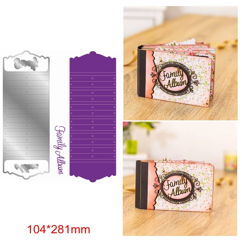 Семейный альбом предложение письмо квадратная полоса рамка металлические