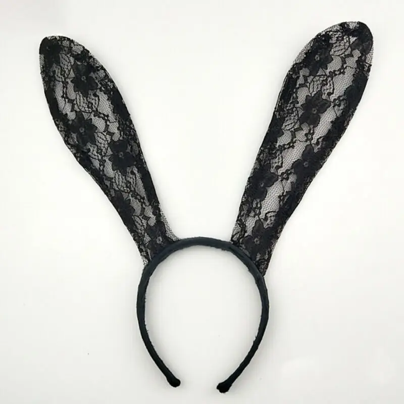 Women Sexy Rabbit Bunny Ears Lace Veil Eye Mask Headband Party Cosplay Fancy Dress Masquerade Costume Props | Дом и сад
