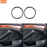 car horn audio equipm panel cover ring 2 pcs for bmw 5 series m5 e39 1998 2003 carbon fiber stickers interior accessories