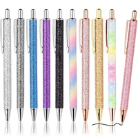1000pieces metal cute bling ballpiont retractable pretty journaling pens office school stationery supplies gifts black blue ink