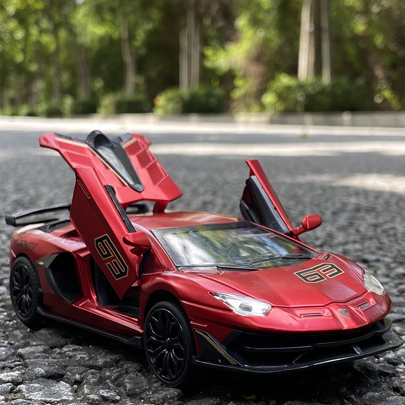 

1:32 Aventador SVJ Sports Car Alloy Car Model Diecasts & Toy Vehicles Metal Car Model Simulation Collection Childrens Toys Gift