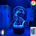 Акриловая 3d лампа Levi Ackerman для атаки титанов, для дома, искусственный ночсветильник, детский подарок, светодиодный прикроватный ночник, аниме