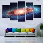 Картина на холсте, Настенная картина в раме для дома печатные картины для декора, 5 штук, Вселенная, космос, туманность, звездное небо, плакат 
