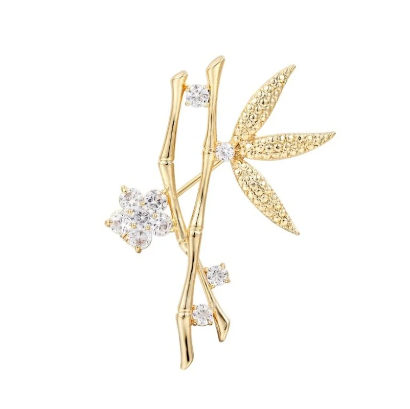 

Fashionable Brooch with Zircon Tree, High-quality Personality Brooch, New Style Bamboo Brooch, Design Brooch
