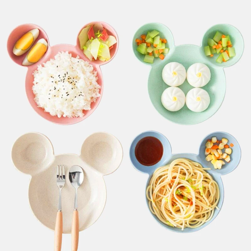 Тарелка Микки Маус посуда мультфильм мышь Ланч-бокс малыш младенец ребенок