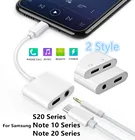Для Samsung S20 Plus S20 ultra Note 10 20 Plus Note10 Pro note20 ultra 5G адаптер для аудио разъем для зарядки двойной сплиттер типа c